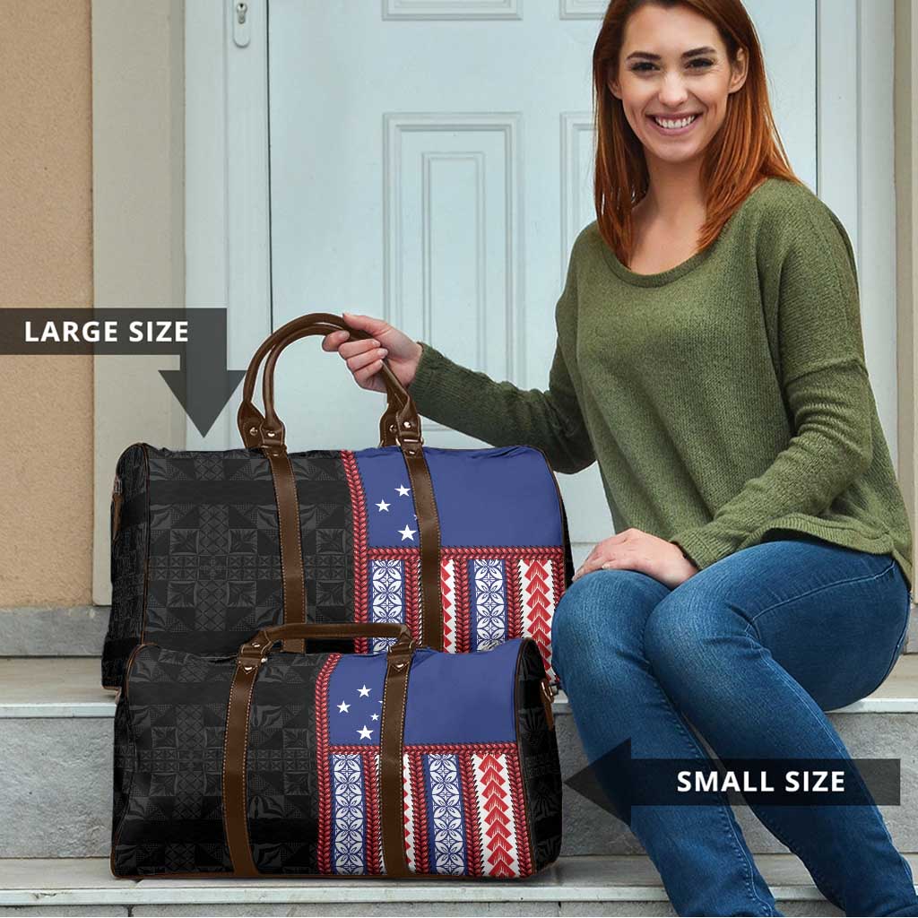 Samoa Flag Travel Bag Ula Fala With Samoan Siapo LT05 - Polynesian Pride