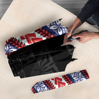 Samoa Flag Umbrella Ula Fala With Samoan Siapo - Polynesian Pride