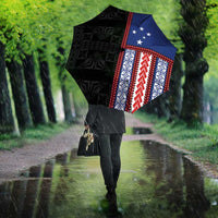 Samoa Flag Umbrella Ula Fala With Samoan Siapo - Polynesian Pride