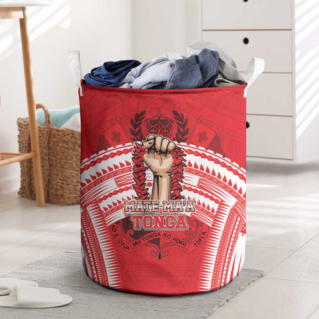 Tonga Rugby Mate Ma'a Laundry Basket Tongan Pride Unique Style LT05 Red - Polynesian Pride