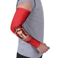 Custom Tonga Rugby Mate Ma'a Arm Sleeves Tongan Pride Unique Style - Polynesian Pride