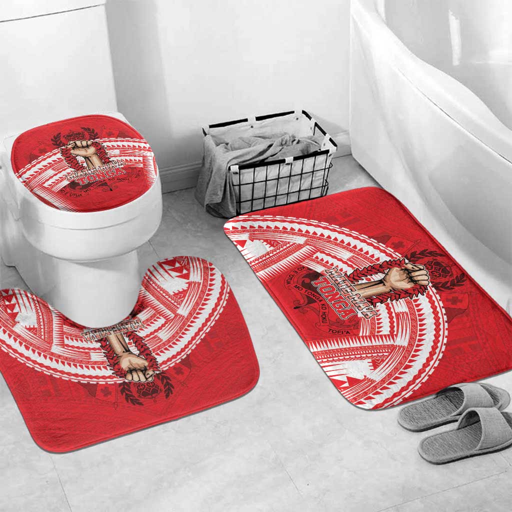Tonga Rugby Mate Ma'a Bathroom Set Tongan Pride Unique Style - Polynesian Pride