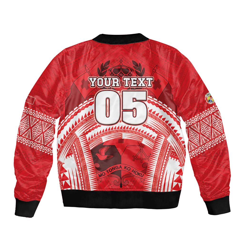 Custom Tonga Rugby Mate Ma'a Bomber Jacket Tongan Pride Unique Style LT05 - Polynesian Pride