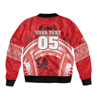 Custom Tonga Rugby Mate Ma'a Bomber Jacket Tongan Pride Unique Style LT05 - Polynesian Pride