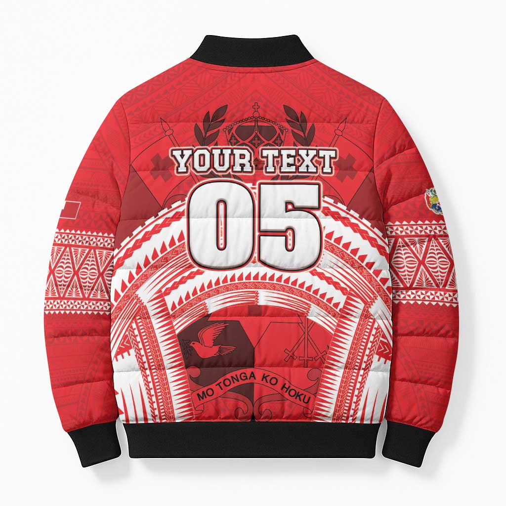 Custom Tonga Rugby Mate Ma'a Bomber Puffer Jacket Tongan Pride Unique Style LT05 - Polynesian Pride