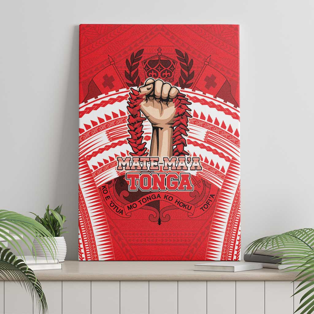 Tonga Rugby Mate Ma'a Canvas Wall Art Tongan Pride Unique Style LT05 - Polynesian Pride