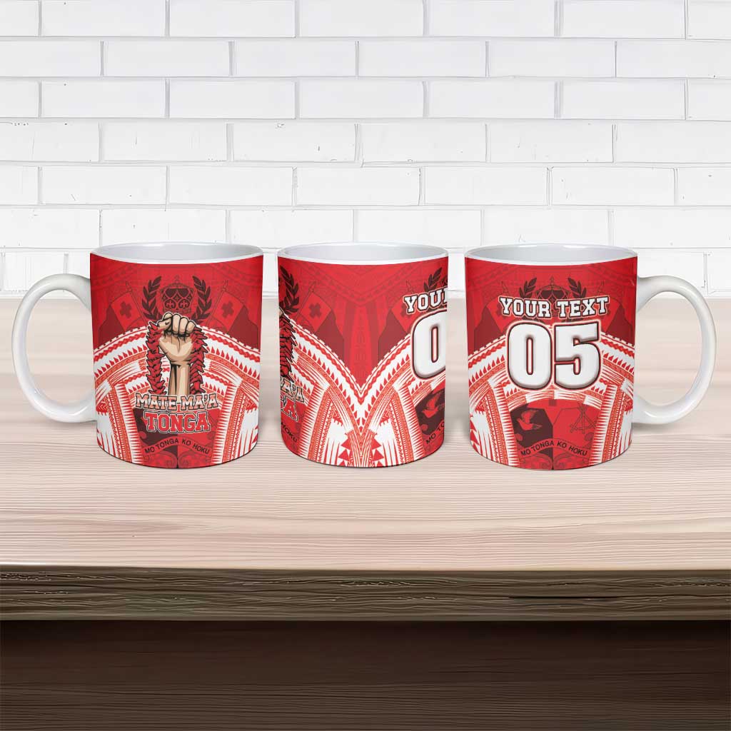 Custom Tonga Rugby Mate Ma'a Ceramic Mug Tongan Pride Unique Style LT05 - Polynesian Pride
