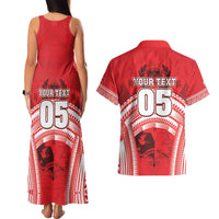 Custom Tonga Rugby Mate Ma'a Couples Matching Tank Maxi Dress and Hawaiian Shirt Tongan Pride Unique Style - Polynesian Pride