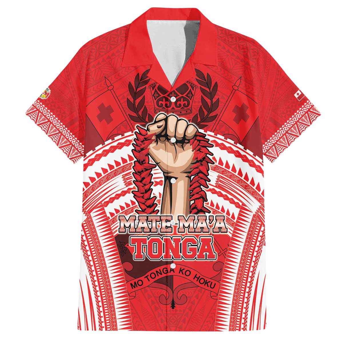 Custom Tonga Rugby Mate Ma'a Family Matching Off The Shoulder Long Sleeve Dress and Hawaiian Shirt Tongan Pride Unique Style - Polynesian Pride