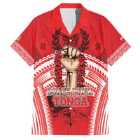 Custom Tonga Rugby Mate Ma'a Family Matching Off The Shoulder Long Sleeve Dress and Hawaiian Shirt Tongan Pride Unique Style - Polynesian Pride