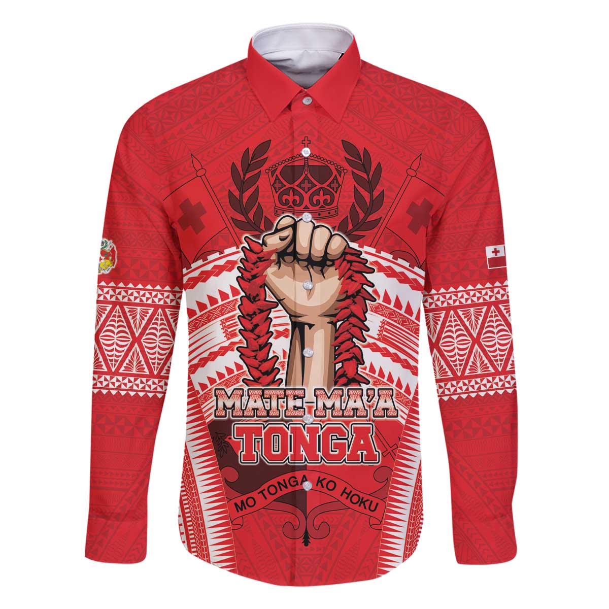 Custom Tonga Rugby Mate Ma'a Family Matching Off The Shoulder Long Sleeve Dress and Hawaiian Shirt Tongan Pride Unique Style - Polynesian Pride