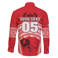 Custom Tonga Rugby Mate Ma'a Family Matching Off The Shoulder Long Sleeve Dress and Hawaiian Shirt Tongan Pride Unique Style - Polynesian Pride