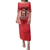Custom Tonga Rugby Mate Ma'a Family Matching Puletasi and Hawaiian Shirt Tongan Pride Unique Style LT05 Mom's Dress Red - Polynesian Pride