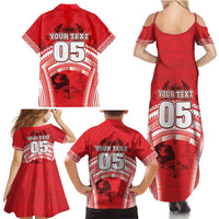 Custom Tonga Rugby Mate Ma'a Family Matching Summer Maxi Dress and Hawaiian Shirt Tongan Pride Unique Style - Polynesian Pride