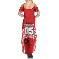 Custom Tonga Rugby Mate Ma'a Family Matching Summer Maxi Dress and Hawaiian Shirt Tongan Pride Unique Style - Polynesian Pride