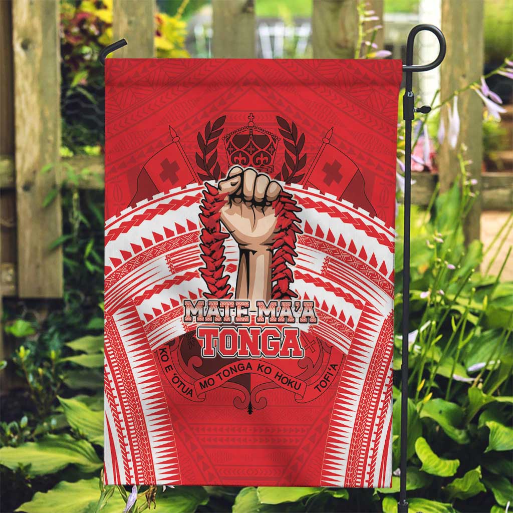 Tonga Rugby Mate Ma'a Garden Flag Tongan Pride Unique Style LT05 Garden Flag Red - Polynesian Pride