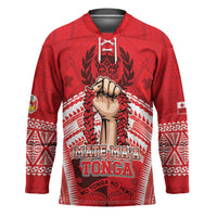 Custom Tonga Rugby Mate Ma'a Hockey Jersey Tongan Pride Unique Style LT05 Unisex Red - Polynesian Pride