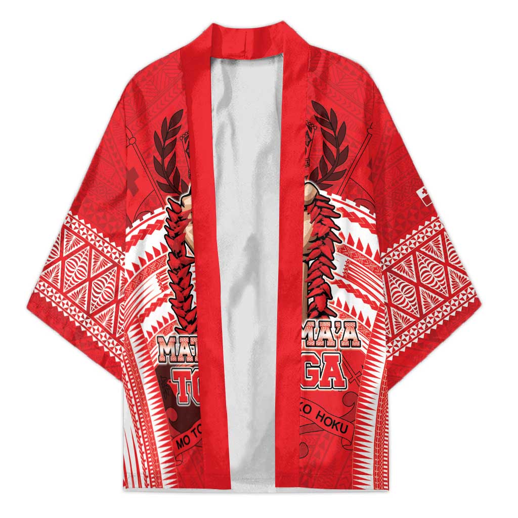 Custom Tonga Rugby Mate Ma'a Kimono Tongan Pride Unique Style LT05 Unisex Red - Polynesian Pride