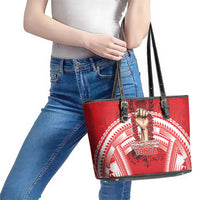 Tonga Rugby Mate Ma'a Leather Tote Bag Tongan Pride Unique Style LT05 - Polynesian Pride