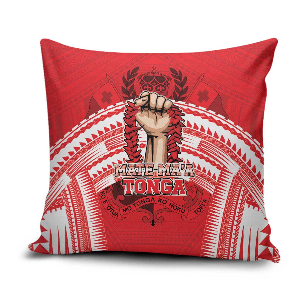 Tonga Rugby Mate Ma'a Pillow Cover Tongan Pride Unique Style LT05 Red - Polynesian Pride