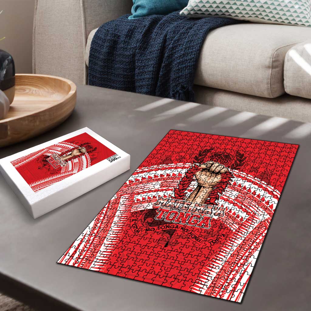 Tonga Rugby Mate Ma'a Puzzle Tongan Pride Unique Style LT05 - Polynesian Pride