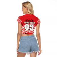 Custom Tonga Rugby Mate Ma'a Raglan Cropped T Shirt Tongan Pride Unique Style LT05 - Polynesian Pride