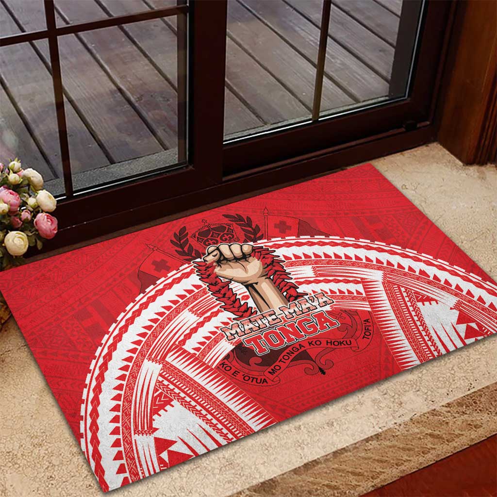 Tonga Rugby Mate Ma'a Rubber Doormat Tongan Pride Unique Style LT05 - Polynesian Pride