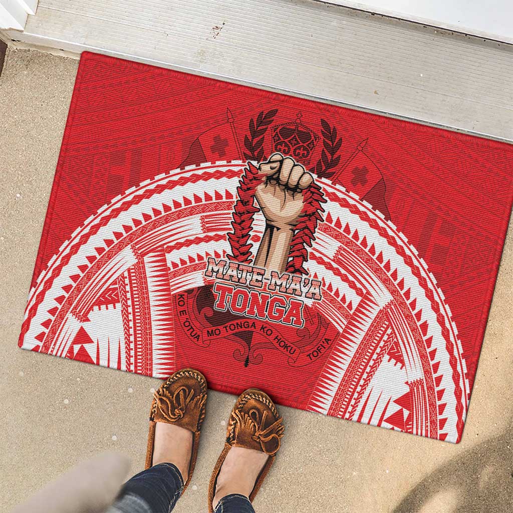 Tonga Rugby Mate Ma'a Rubber Doormat Tongan Pride Unique Style LT05 - Polynesian Pride