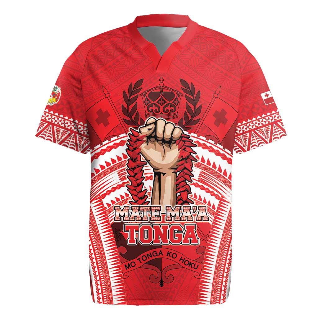 Custom Tonga Rugby Mate Ma'a Rugby Jersey Tongan Pride Unique Style LT05 Red - Polynesian Pride
