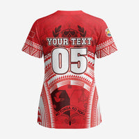 Custom Tonga Rugby Mate Ma'a Scrub Top Tongan Pride Unique Style LT05 - Polynesian Pride