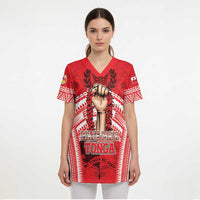 Custom Tonga Rugby Mate Ma'a Scrub Top Tongan Pride Unique Style LT05 - Polynesian Pride