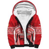 Custom Tonga Rugby Mate Ma'a Sherpa Hoodie Tongan Pride Unique Style LT05 Unisex Red - Polynesian Pride