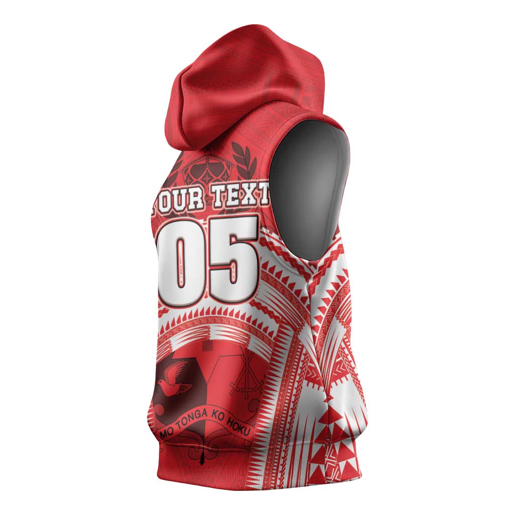 Custom Tonga Rugby Mate Ma'a Sleeveless Hoodie Tongan Pride Unique Style LT05 - Polynesian Pride