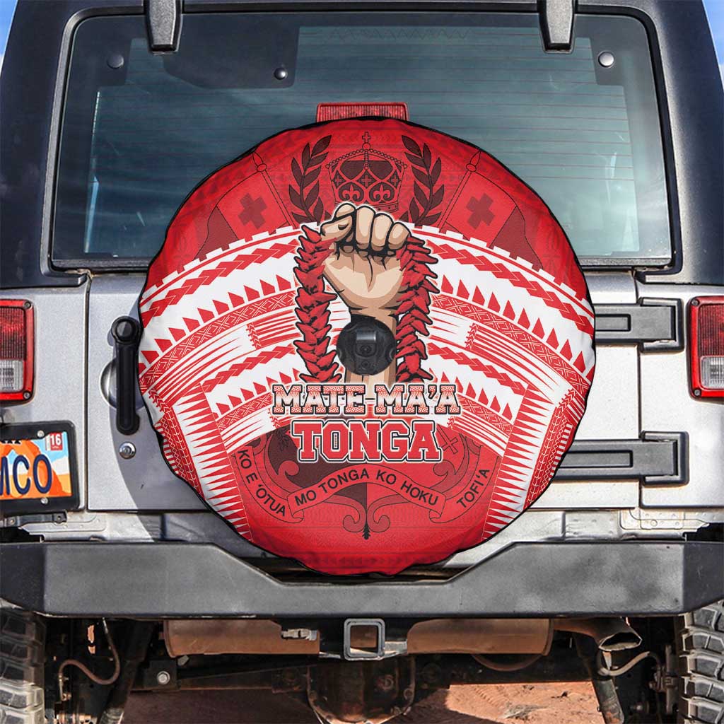 Tonga Rugby Mate Ma'a Spare Tire Cover Tongan Pride Unique Style LT05 Red - Polynesian Pride