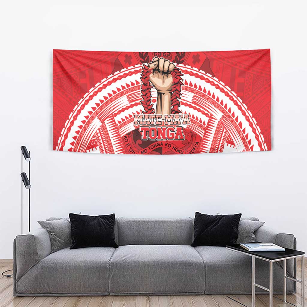 Tonga Rugby Mate Ma'a Tapestry Tongan Pride Unique Style LT05 - Polynesian Pride