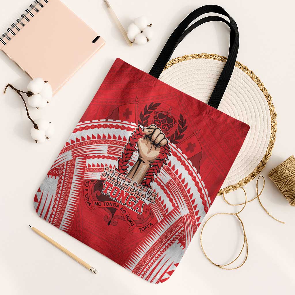 Tonga Rugby Mate Ma'a Tote Bag Tongan Pride Unique Style LT05 Black Strap One Size Red - Polynesian Pride