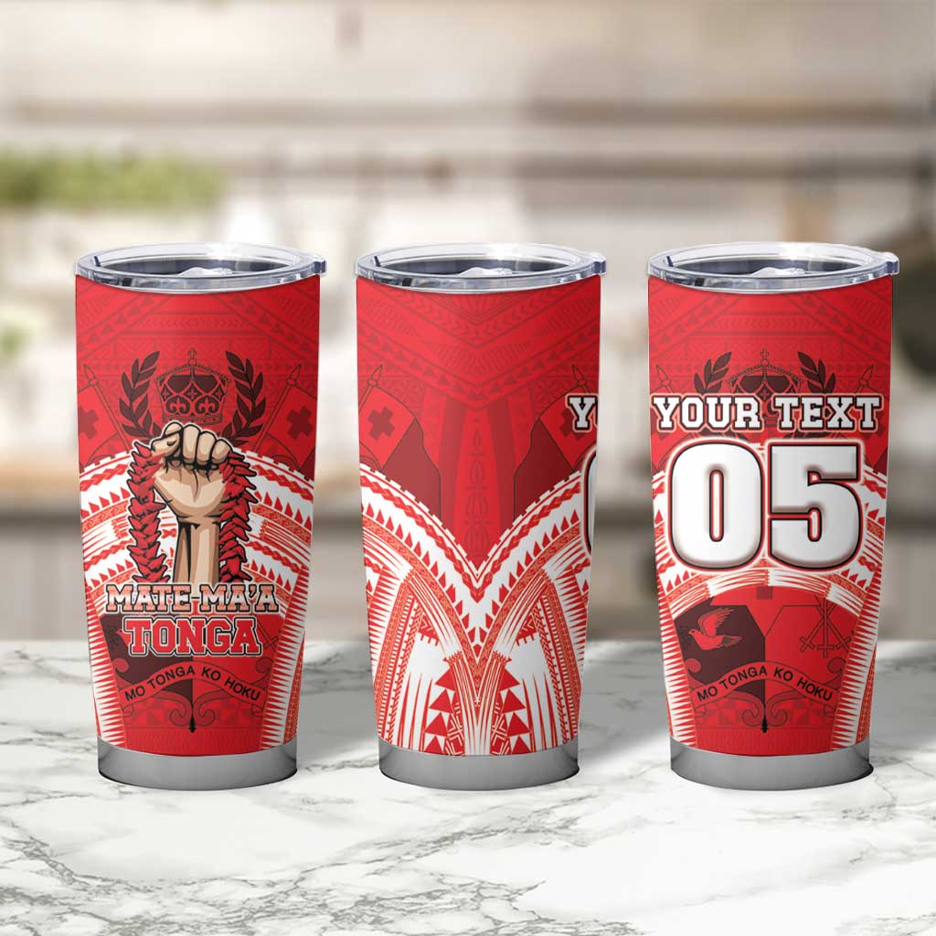 Custom Tonga Rugby Mate Ma'a Tumbler Cup Tongan Pride Unique Style LT05 - Polynesian Pride