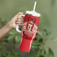 Custom Tonga Rugby Mate Ma'a Tumbler With Handle Tongan Pride Unique Style LT05 - Polynesian Pride