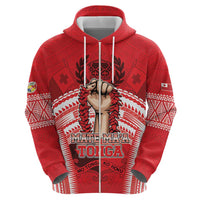 Custom Tonga Rugby Mate Ma'a Zip Hoodie Tongan Pride Unique Style - Polynesian Pride