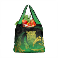 New Zealand Aotearoa Ruru Grocery Bag Maori Fern Art Green LT05 1-pack One Size Green - Polynesian Pride
