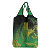 New Zealand Aotearoa Ruru Grocery Bag Maori Fern Art Green LT05 - Polynesian Pride