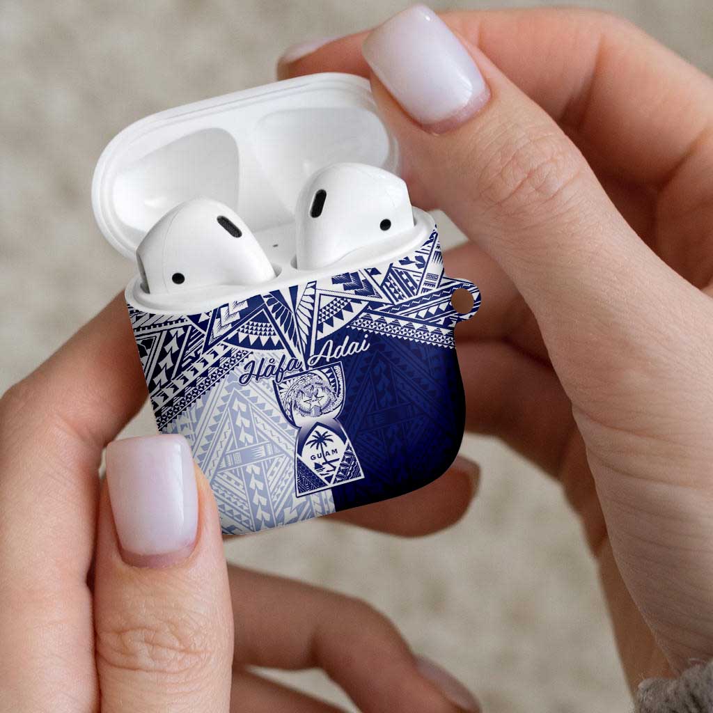 Northern Mariana Islands And Guam AirPods Case Latte Stone With Tribal Pattern