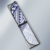 Northern Mariana Islands And Guam Auto Sun Shade Latte Stone With Tribal Pattern LT05 - Polynesian Pride