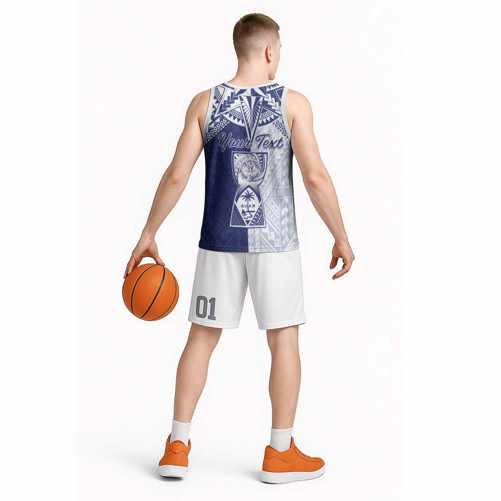 Personalised Northern Mariana Islands And Guam Basketball Jersey Latte Stone With Tribal Pattern