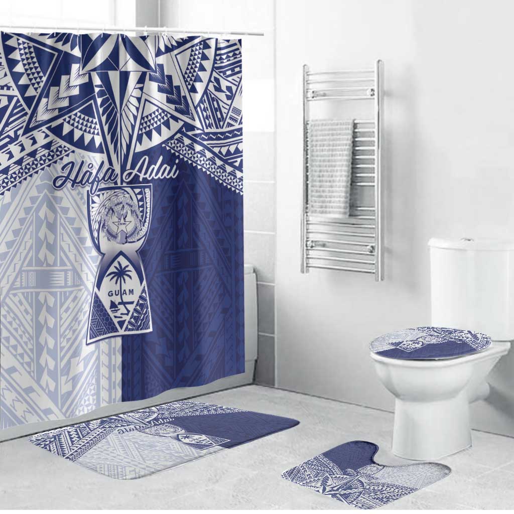 Northern Mariana Islands And Guam Bathroom Set Latte Stone With Tribal Pattern