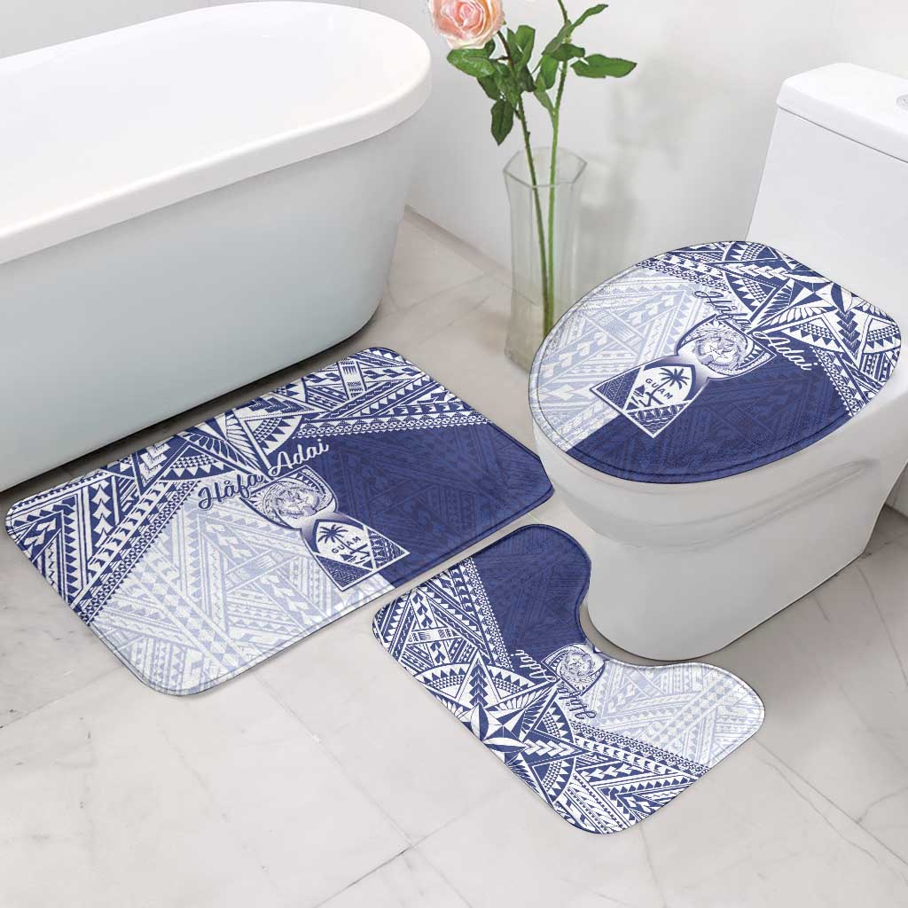 Northern Mariana Islands And Guam Bathroom Set Latte Stone With Tribal Pattern
