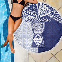 Northern Mariana Islands And Guam Beach Blanket Latte Stone With Tribal Pattern