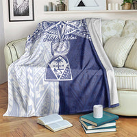 Northern Mariana Islands And Guam Blanket Latte Stone With Tribal Pattern