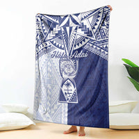 Northern Mariana Islands And Guam Blanket Latte Stone With Tribal Pattern