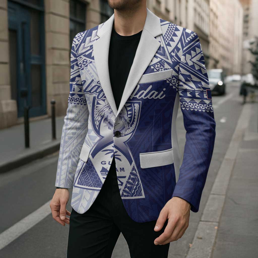 Personalised Northern Mariana Islands And Guam Blazer Latte Stone With Tribal Pattern